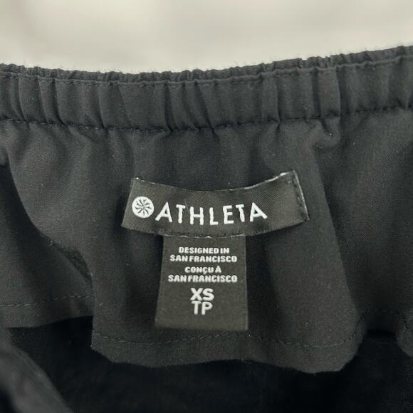 Athleta Paradise Cami Dress Black Linen Blend Pockets Mini Womens Size XS - Picture 6 of 12